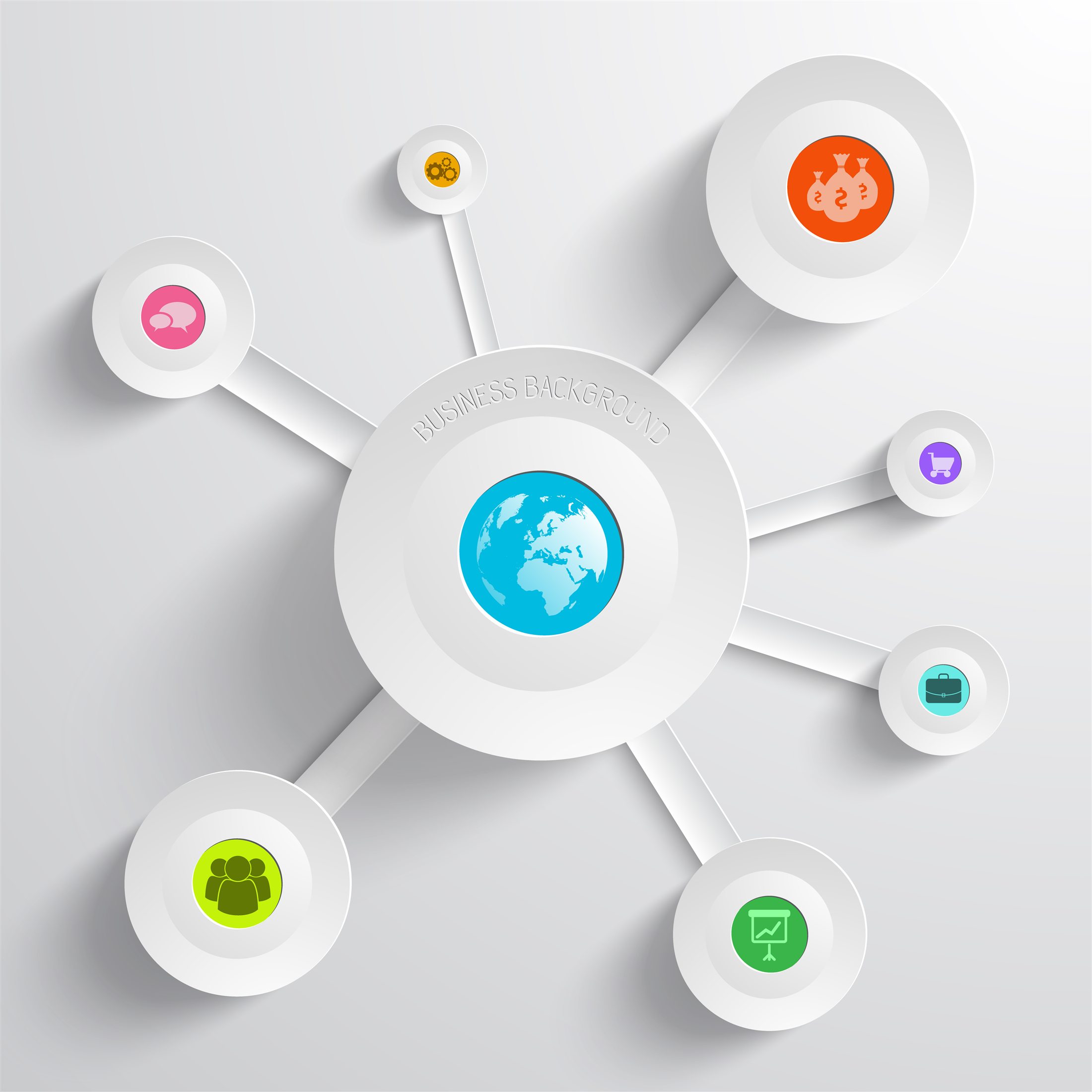 Connected business capability icons
