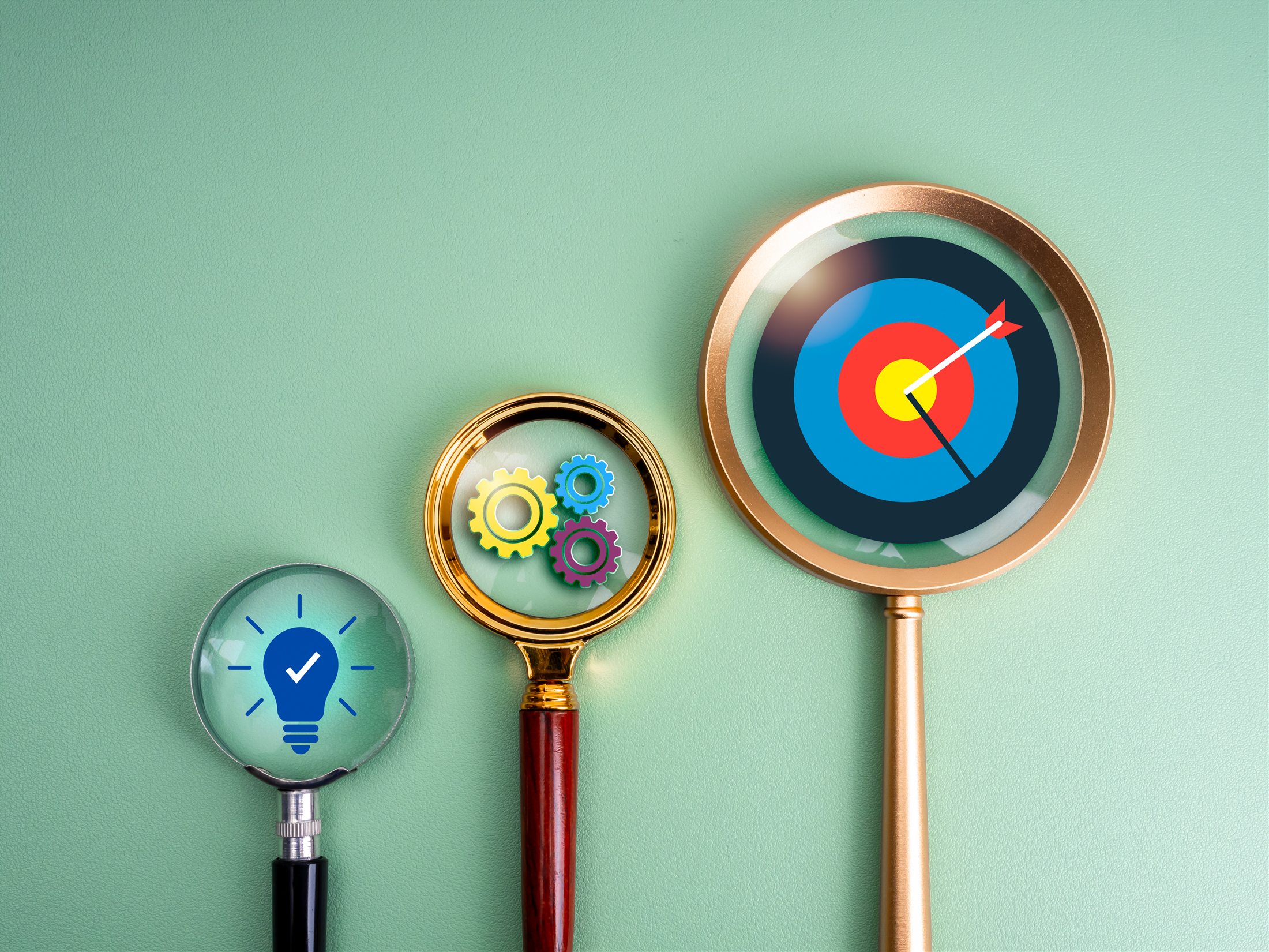 Strategy target and idea icons